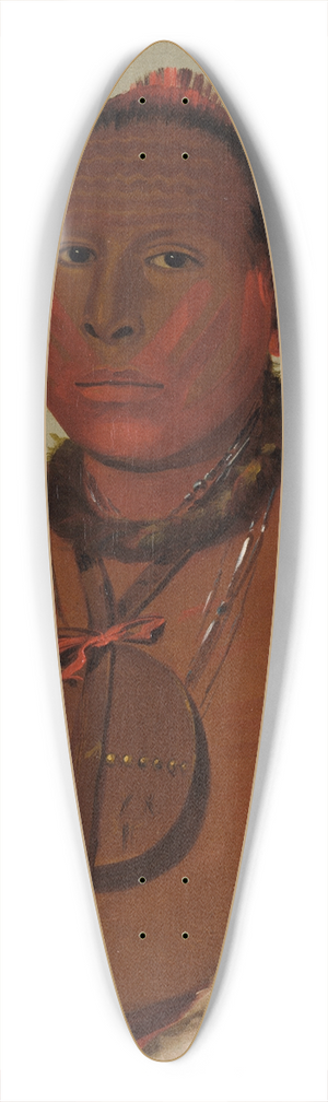 George Catlin - Wa-Sw-Me-Saw, Roaring Thunder, Youngest Son of Black Hawk 39.3 inch art pintail longboard deck George Catlin - Wa-Sw-Me-Saw, Roaring Thunder, Youngest Son of Black Hawk 39.3 inch art pintail longboard deck