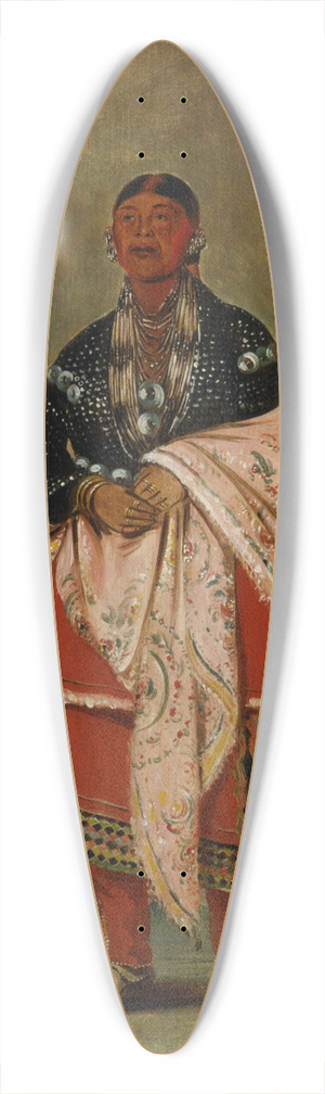 George Catlin - Wife of Kee-O-Kk 39.3 inch art pintail longboard deck