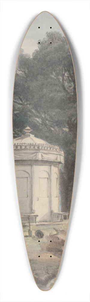George Chinnery - A Garden in India 39.3 inch art pintail longboard deck