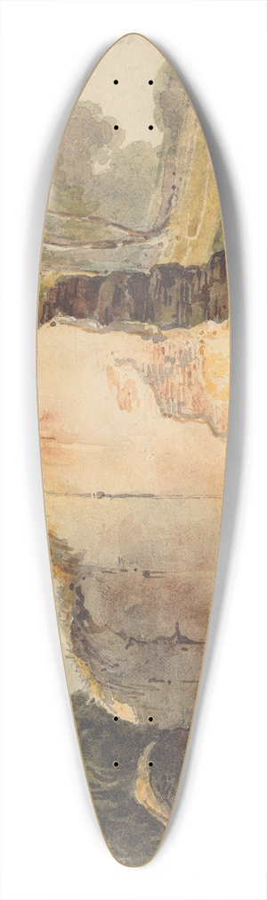 George Chinnery - A River Scene 39.3 inch art pintail longboard deck