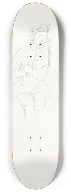 Adolph Tidemand - Sovende mannsfigur 8.25 inch art skate deck