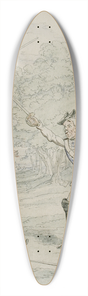 George Cruikshank - Saint James, or Court of Queen Anne 39.3 inch art pintail longboard deck