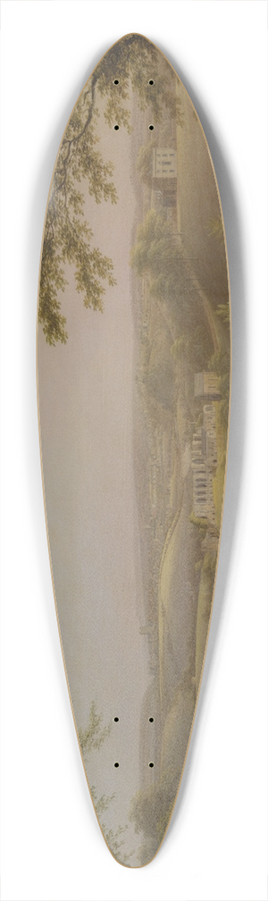 George Cuitt - Easby Hall and Easby Abbey with Richmond, Yorkshire in the Background 39.3 inch art pintail longboard deck
