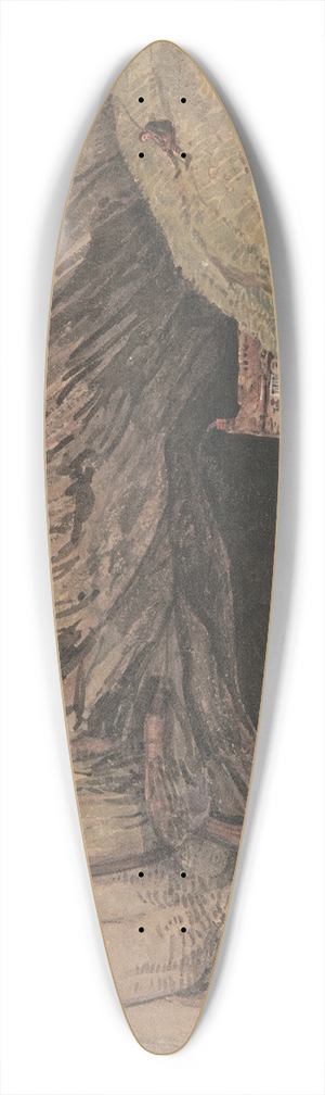 George Cumberland - Entrance to Peak Cavern, or Devils Hole, Castleton 39.3 inch art pintail longboard deck