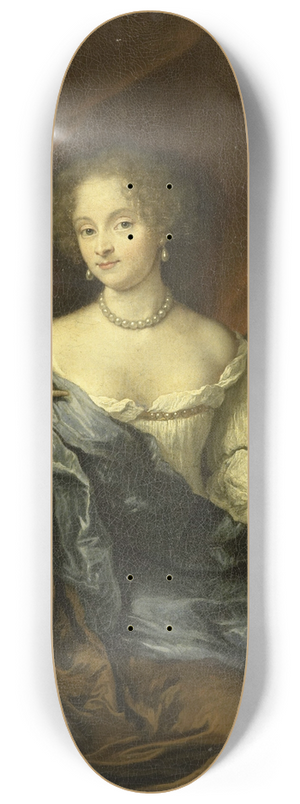 Caspar Netscher - Portrait of a woman, possibly a member of the van Citters family 8.25 inch art skate deck