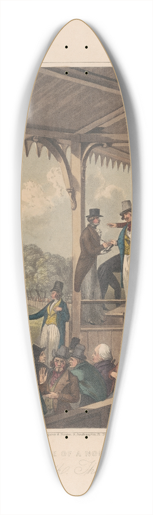 George Dawe - The Betting Booth 39.3 inch art pintail longboard deck