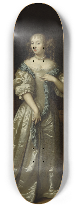 Caspar Netscher - Portrait of Philippina Staunton, Wife of Roelof van Arkel (1632-1709), lord of Broeckhuijsen 8.25 inch art skate deck