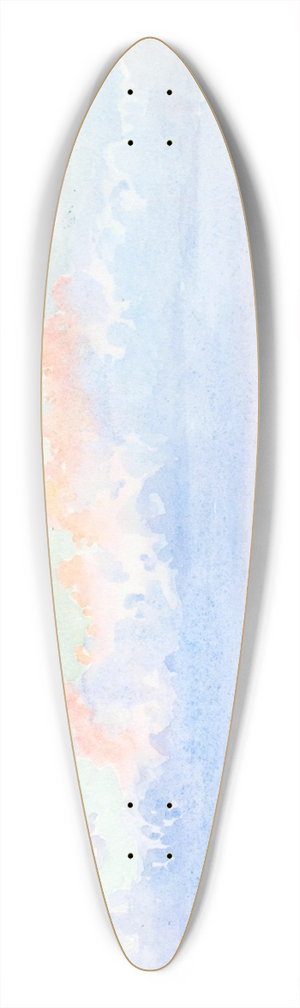 George Elbert Burr - Venice III 39.3 inch art pintail longboard deck