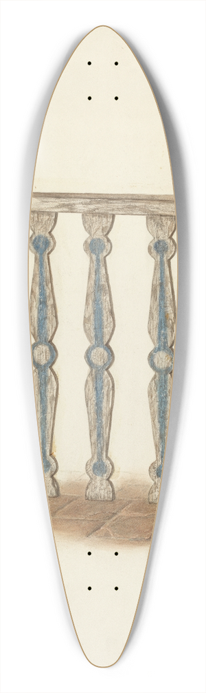 George E. Rhone - Railing, Detail of 39.3 inch art pintail longboard deck