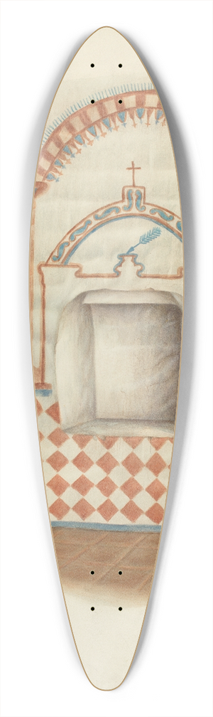 George E. Rhone - Wall Painting and Niche  Restoration Drawing 39.3 inch art pintail longboard deck