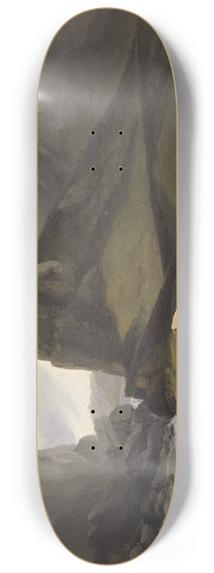 Caspar Wolf - The Old and the New Gotthard Road above Hospental 8.25 inch art skate deck