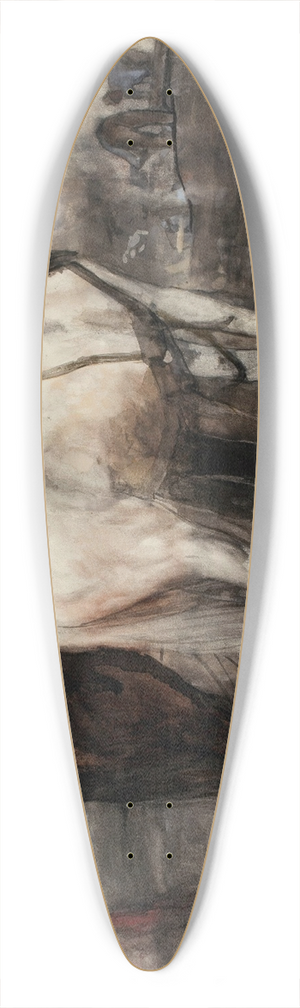 George Hendrik Breitner - Work Horses At The Houthaven, Amsterdam 39.3 inch art pintail longboard deck