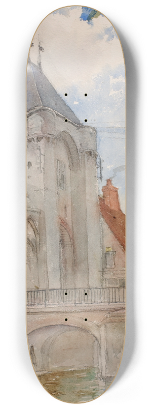 Cass Gilbert - Bridge at Moret, France 8.25 inch art skate deck