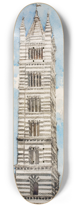 Cass Gilbert - Cathedral Tower, Siena 8.25 inch art skate deck