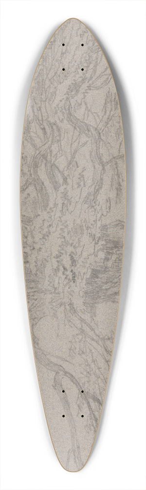 George Howland Beaumont - Tree Study 39.3 inch art pintail longboard deck