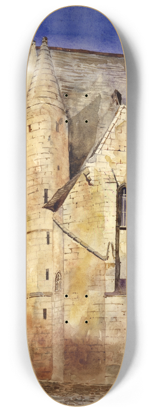 Cass Gilbert - Old Church, Tours, France 8.25 inch art skate deck