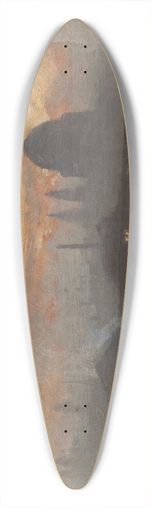 George Hyde Pownall - Blackfriars Bridge early morning 39.3 inch art pintail longboard deck George Hyde Pownall - Blackfriars Bridge early morning 39.3 inch art pintail longboard deck