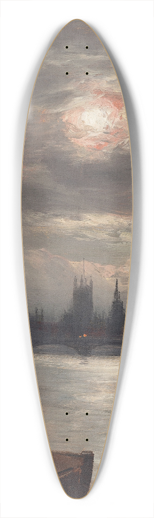 George Hyde Pownall - The Moonlit River 39.3 inch art pintail longboard deck George Hyde Pownall - The Moonlit River 39.3 inch art pintail longboard deck