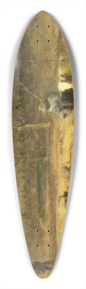 George Inness - Homeward 39.3 inch art pintail longboard deck