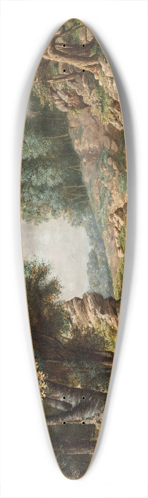 George Inness - Rocky Dell (Near the Village) 39.3 inch art pintail longboard deck