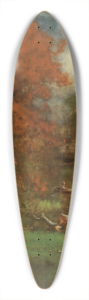 George Inness - The Mill Pond 39.3 inch art pintail longboard deck