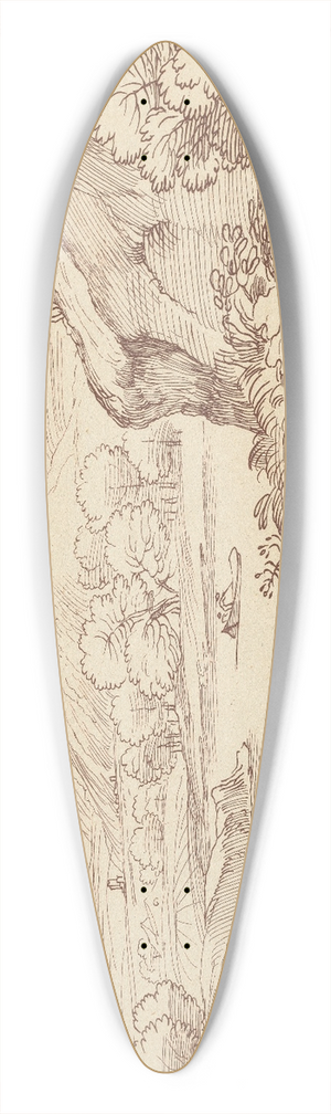 George Knapton - Pastoral scene 39.3 inch art pintail longboard deck