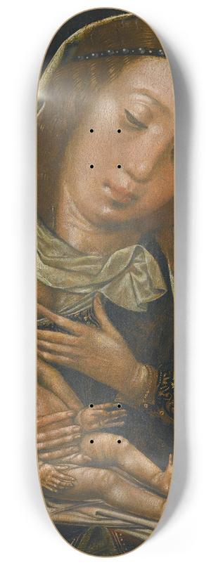 Castilian School - The Madonna And Child 8.25 inch art skate deck