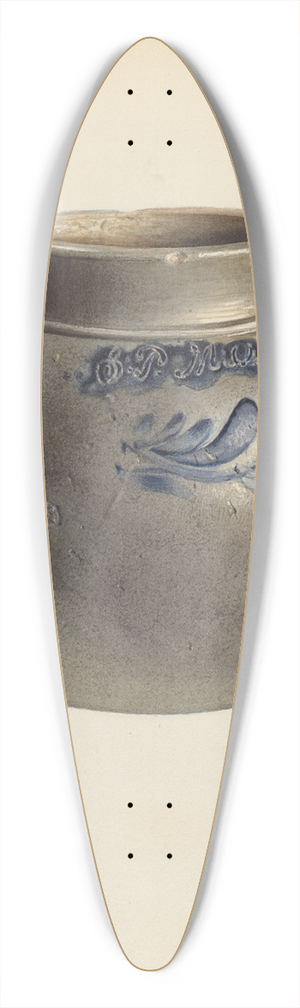 George Loughridge - Small Crock 39.3 inch art pintail longboard deck