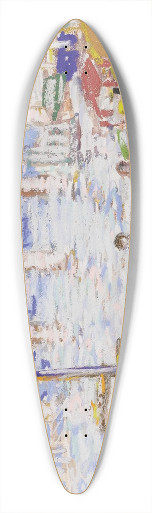 George Luks - High Bridge Harlem River 39.3 inch art pintail longboard deck