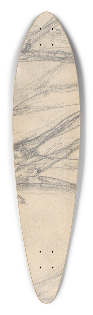 George Minne - Page from the Sketchbook with Figure Studies 39.3 inch art pintail longboard deck