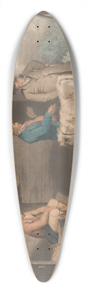 George Morland - The Hard Bargain 39.3 inch art pintail longboard deck