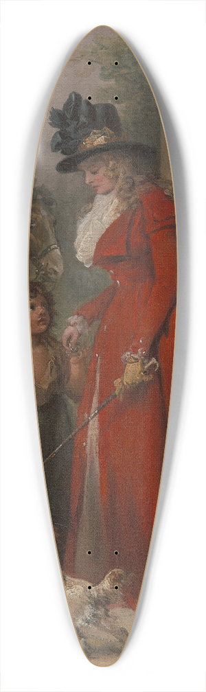 George Morland - The Squires Door 39.3 inch art pintail longboard deck