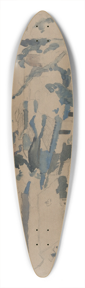 George Overbury Hart - Rooftops at Orizaba,Mexico 39.3 inch art pintail longboard deck