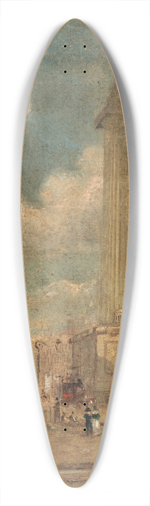 George Petrie - A View of OConnell Street, Dublin 39.3 inch art pintail longboard deck