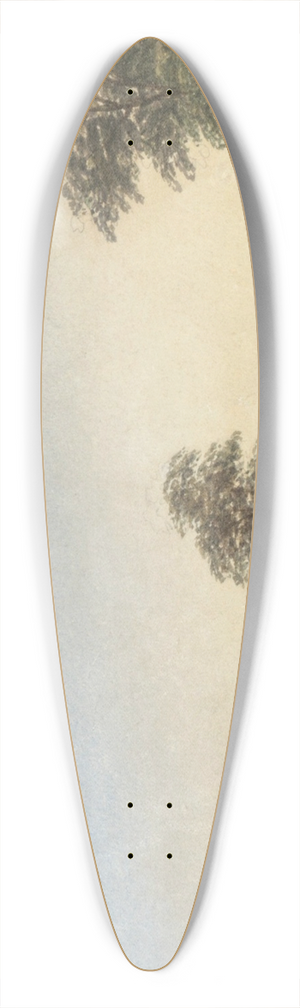 George Pyne - Windsor Castle and Eton College from Fellows Eyot, River Thames 39.3 inch art pintail longboard deck