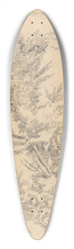 George Richmond - Study of Trees, etc., in a Meadow 39.3 inch art pintail longboard deck