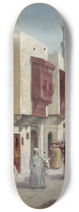 C. Bussilliet - La rue du Caire,  lExposition de 1889 8.25 inch art skate deck