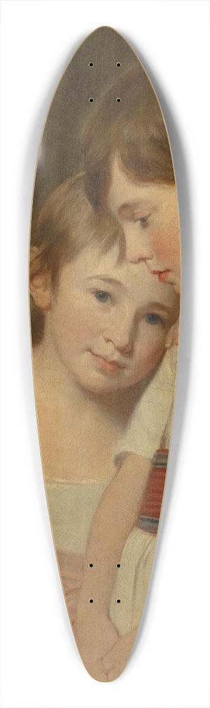 George Romney - Double portrait of two siblings 39.3 inch art pintail longboard deck