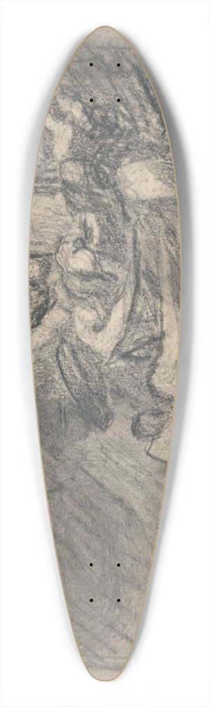 George Romney - Fiends for the Temptation of Christ 39.3 inch art pintail longboard deck