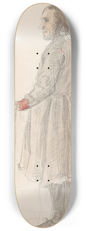 Adolph Tidemand - Stende mannsfigur, Likens 8.25 inch art skate deck Adolph Tidemand - Stende mannsfigur, Likens 8.25 inch art skate deck