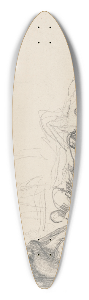 George Romney - John Howard visiting a Lazaretto 39.3 inch art pintail longboard deck