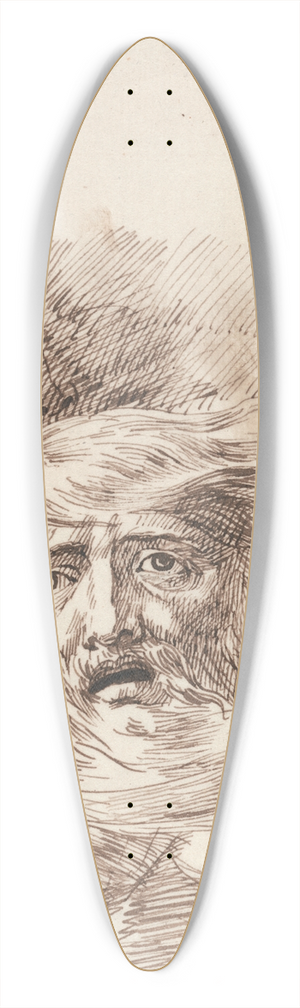 George Romney - Lear in the Storm, King Lear, Act III, Scene II 39.3 inch art pintail longboard deck
