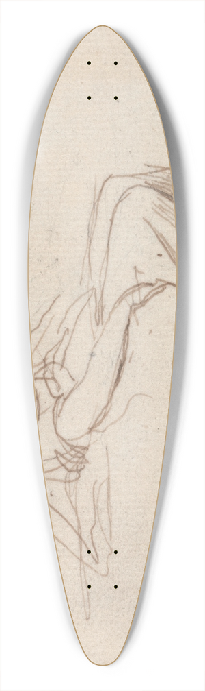 George Romney - Seated Woman 39.3 inch art pintail longboard deck