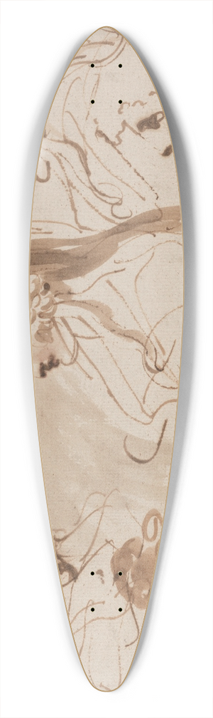 George Romney - Studies for the Head of a Lady (Studies of a Womans Head) 39.3 inch art pintail longboard deck