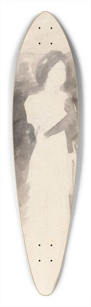 George Romney - Study of a Lady Standing 39.3 inch art pintail longboard deck