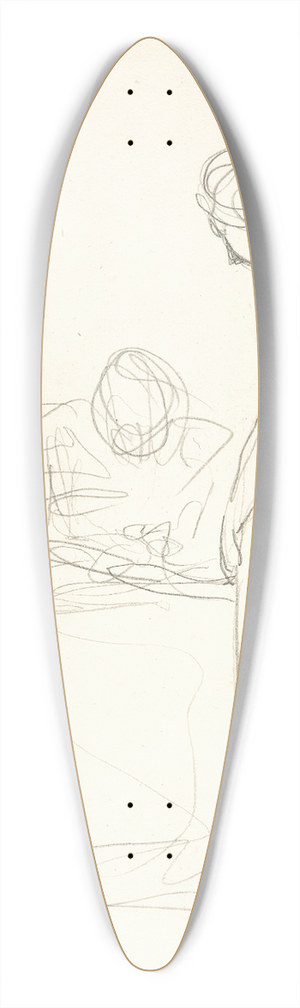 George Romney - Study of Two Figures; One Seated, the Other Standing 39.3 inch art pintail longboard deck