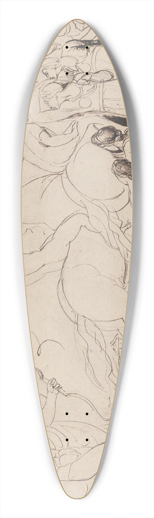 George Romney - The Destruction of Niobes Children 39.3 inch art pintail longboard deck