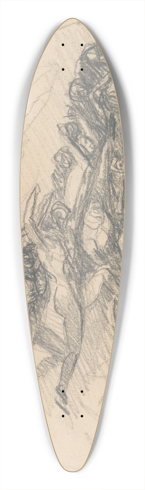 George Romney - The Temptation ofChrist 39.3 inch art pintail longboard deck