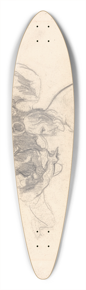 George Romney - The Temptation of Christ 39.3 inch art pintail longboard deck