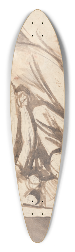 George Romney - Three Young Witches 39.3 inch art pintail longboard deck